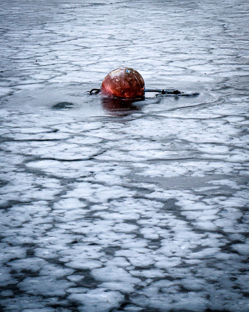 A frozen lake