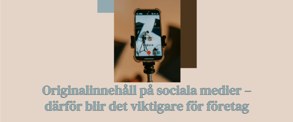 Företagare skapar originalinnehåll till sociala medier med kamera och mobiltelefon
